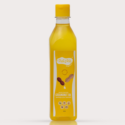 Wood pressed groundnut oil