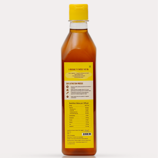 Wood pressed sesame oil