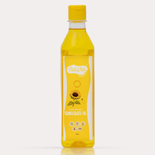 Wood pressed sunflower oil